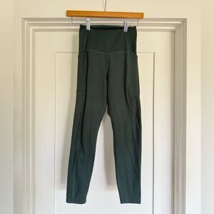 Girlfriend Collective High Rise Pocket Leggings in Moss